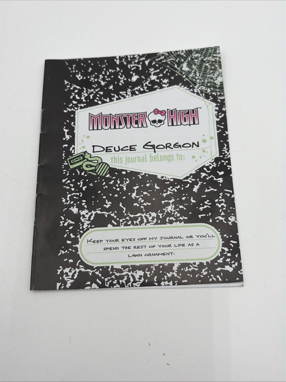 Monster High Deuce Gorgon 1st Wave Diary Journal Guy Boy Replacement